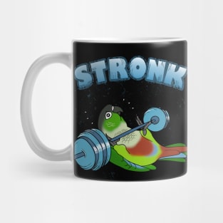 Stronk Green cheeked conure Fitness Parrot Workout Mug